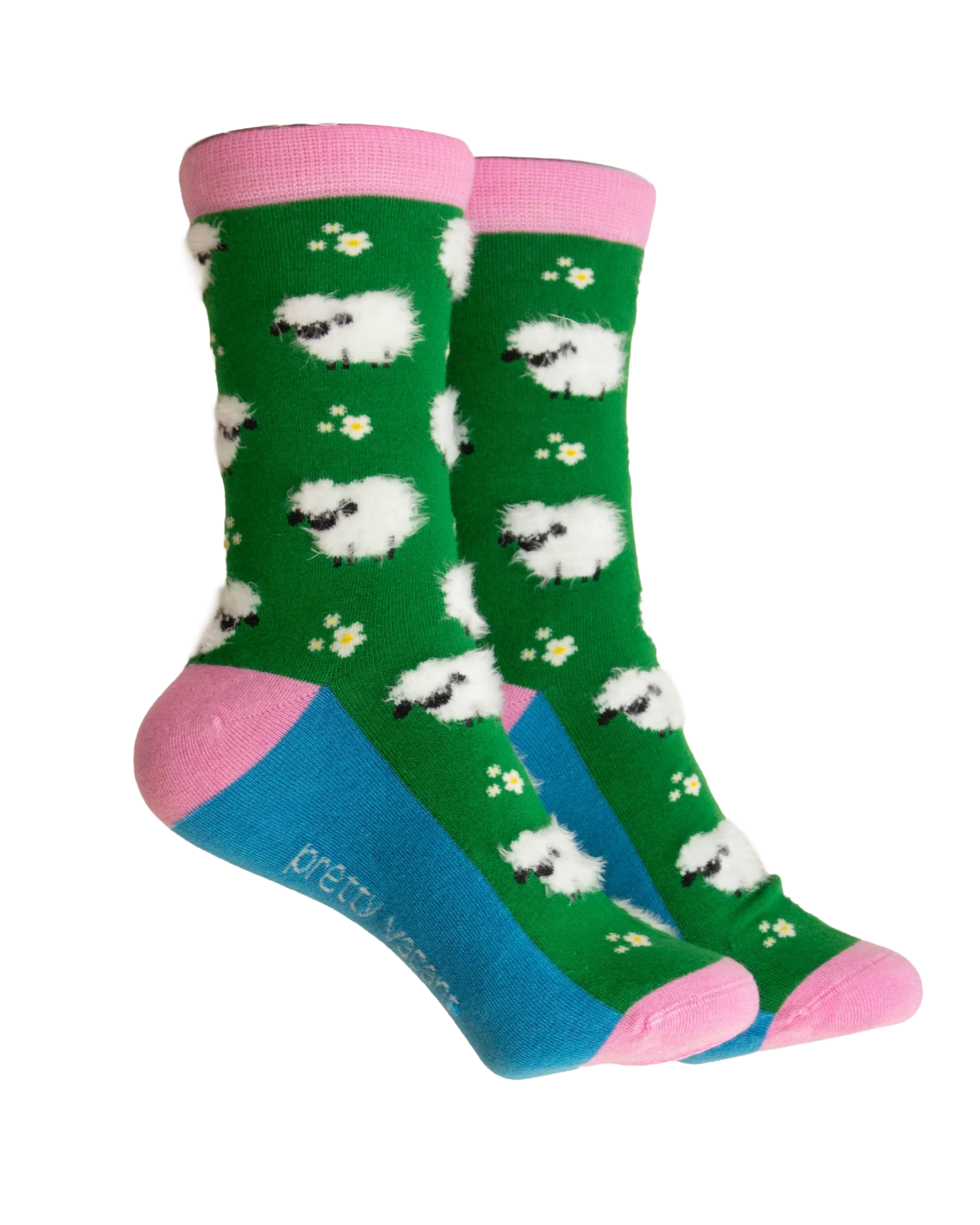 Pretty Vacant Socken Green Fluffy Sheep , Größe 38-40, Schafe