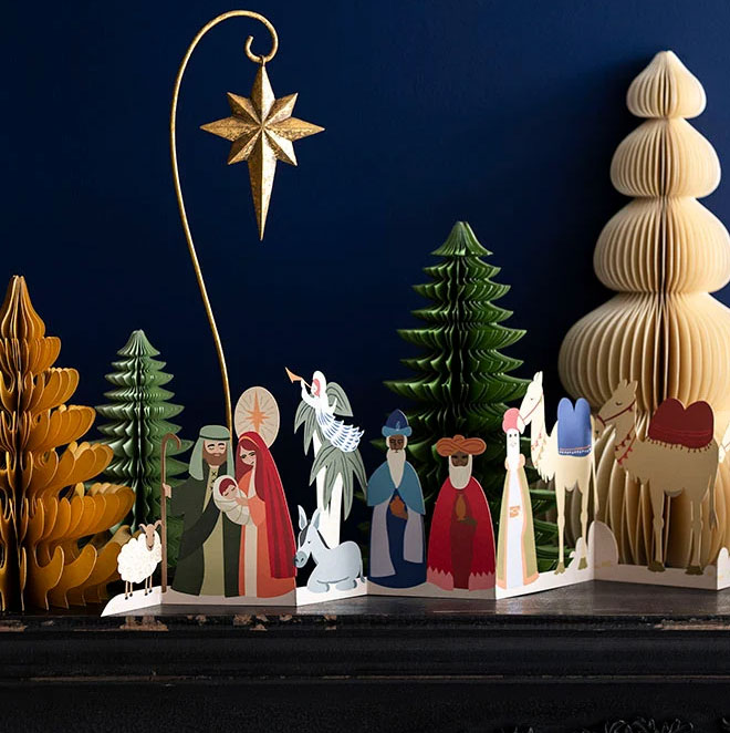 Bungalow Tischgirlande Holy Night, bunt, ca. 67 x 16,5 cm, Table Garland 67cm Holy Night Mix
