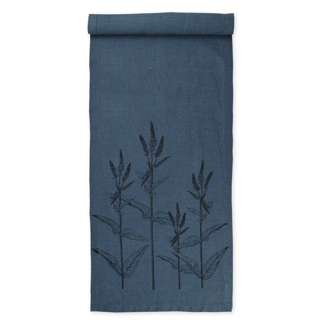 Dorothee Lehnen Tischläufer Veronica, Leinen, handbedruckt ca. 150x40cm, orionblue von Dorothee Lehnen     
