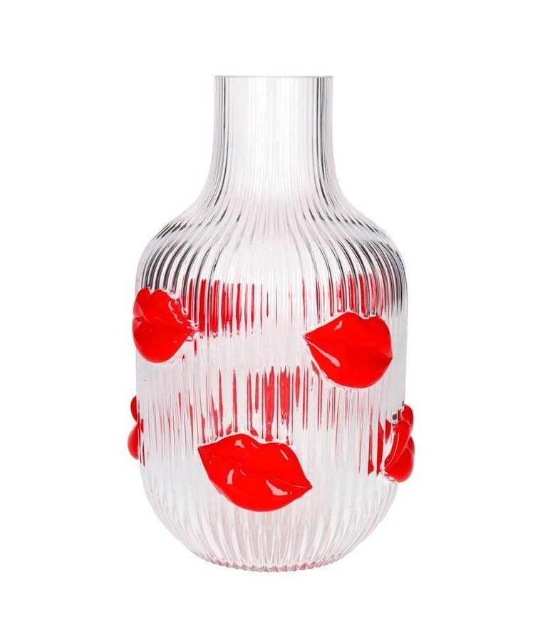 L'amour, Vase, Lippen, transparent, Höhe ca. 25 cm