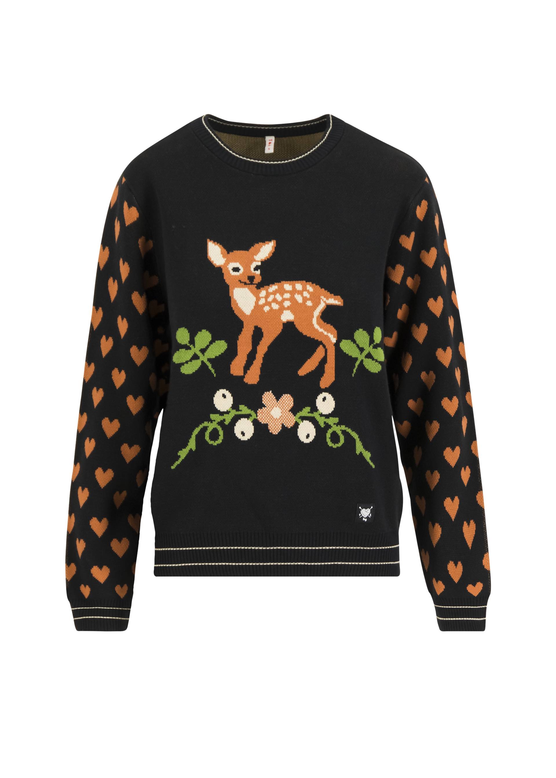 % Blutsgeschwister Strickpullover Cosy Storyteller, Muster: welcome to the woods %