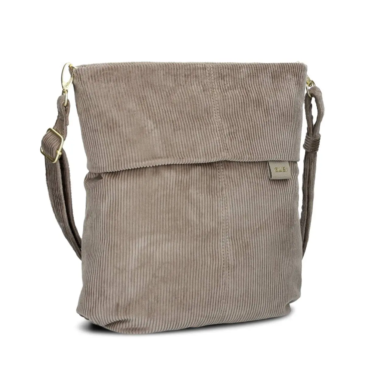 MADEMOISELLE UMHÄNGETASCHE M12, Farbe: cord-mocca von ZWEI Bags 