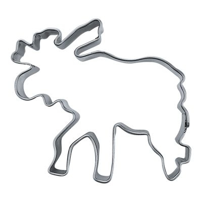 Ausstecherle Elch Edelstahl 7 cm von Städter, Prägeausstecher, Plätzchen Backen