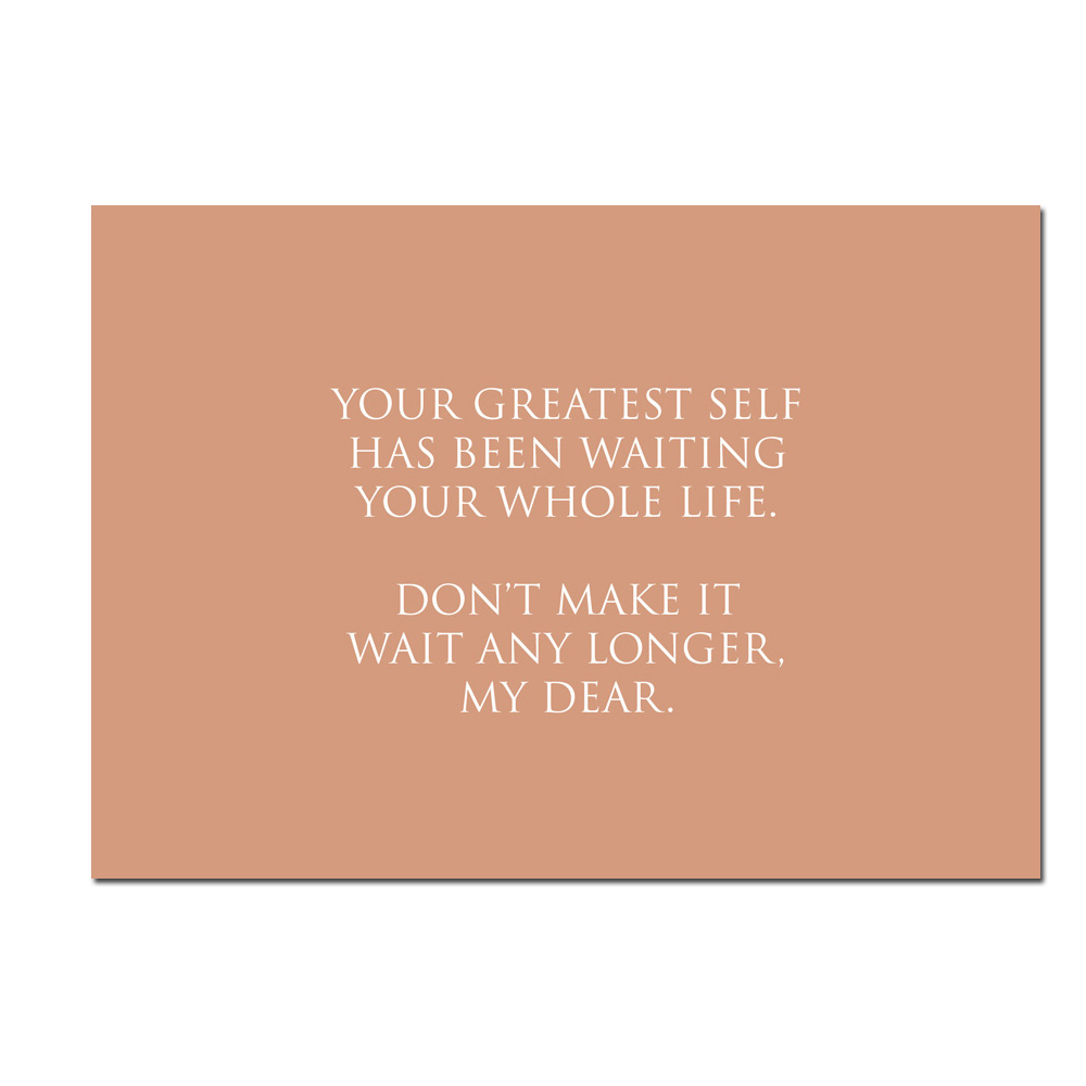 Wunderwort Postkarte "Your greatest Self…"