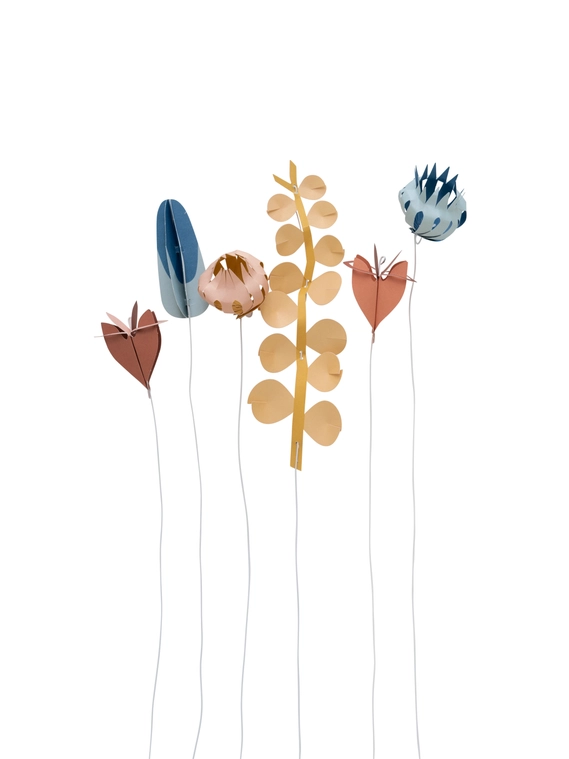 Jurianne Matter FIELD flowers small - mix (6 Blumen), Bastelset 