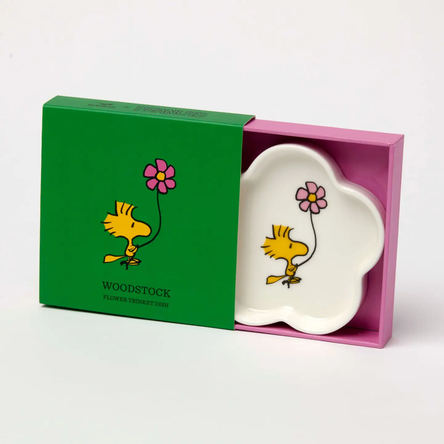The Peanuts kleine Schale Woodstock mit Blume, D. ca. 10 cm, weiß 