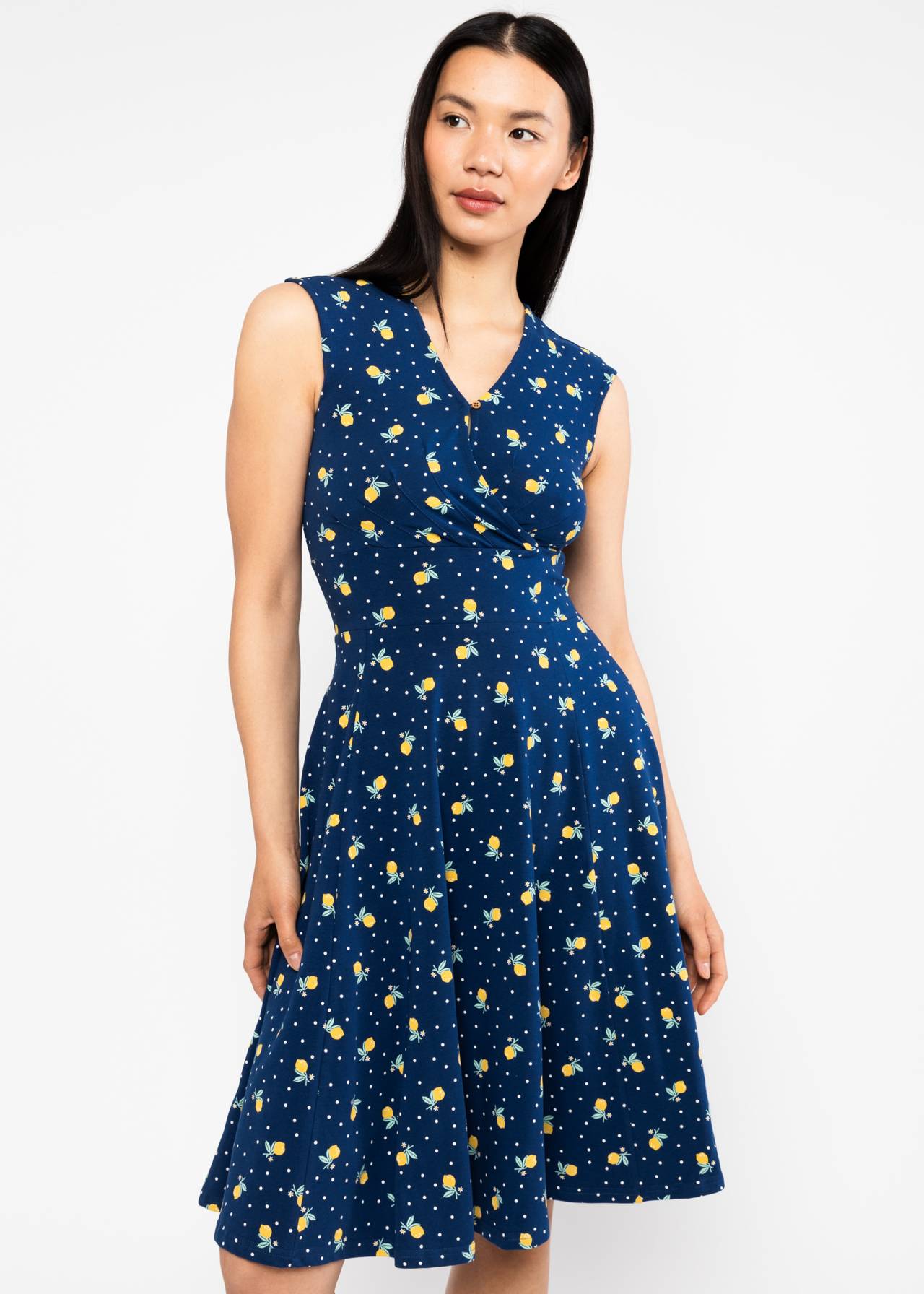 Blutsgeschwister Sommerkleid Shalala Tralala in Love - lemon rain, kleine Zitronen
