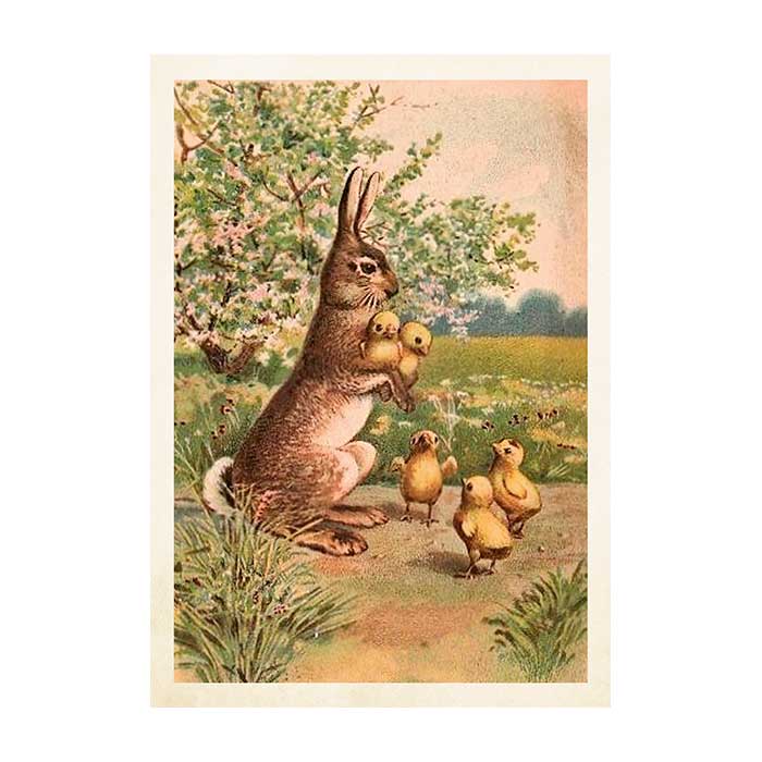 Vintage Postkarte Ostern " Osterhase" von Sköna Ting