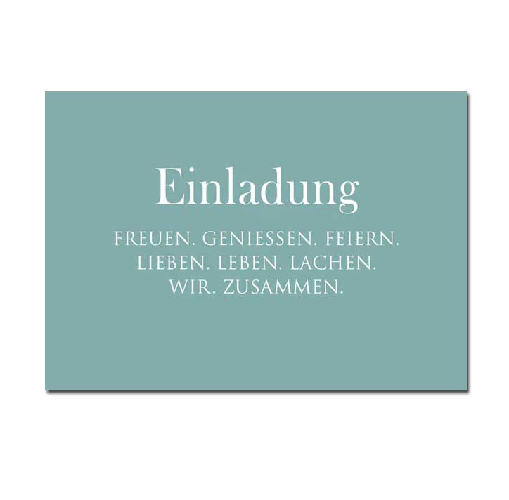 Wunderwort Postkarte "Einladung"