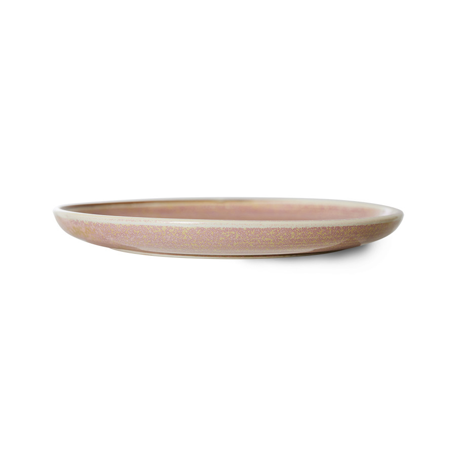 HKliving Chef ceramics: Teller D. ca. 20 cm in rustic pink, Keramik   
