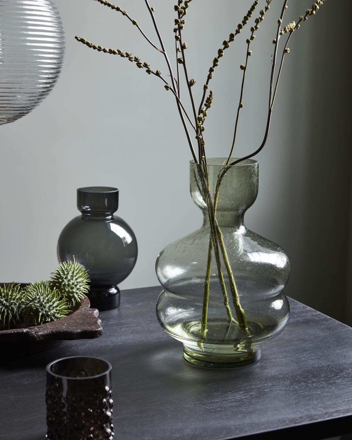 % House doctor Vase" Organi", ca. 24 x 35 cm, Grün, Glas