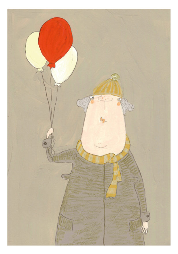 Postkarte kittiekatstudio "Luftballons" von kittiekatstudio  