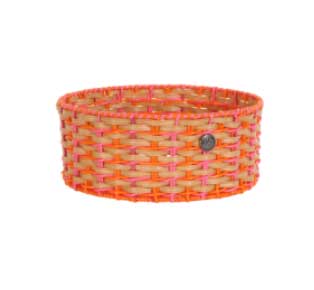 Handed By Poppy Basket bright pink with orange D.26 cm, H. 11 cm