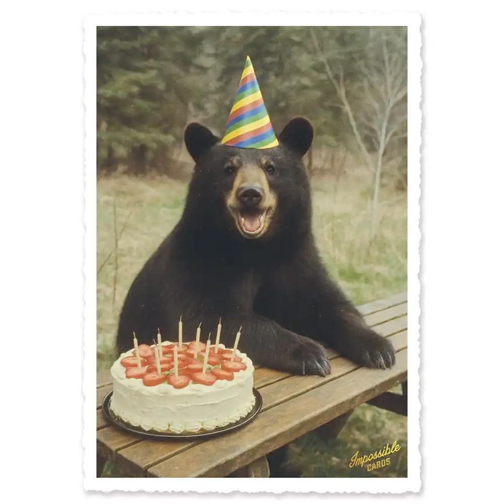 Impossible Card Postkarte Party bear