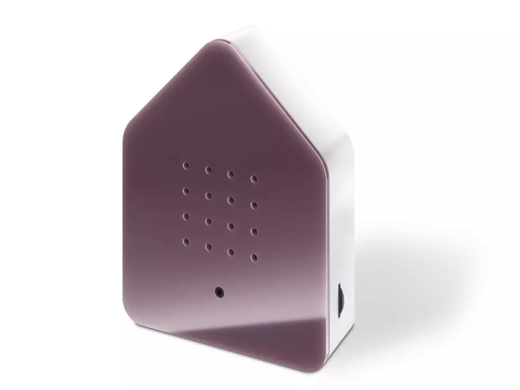 Zwitscherbox Mauve von Zwitscherbox , weißer Rahmen, Bewegungsmelder