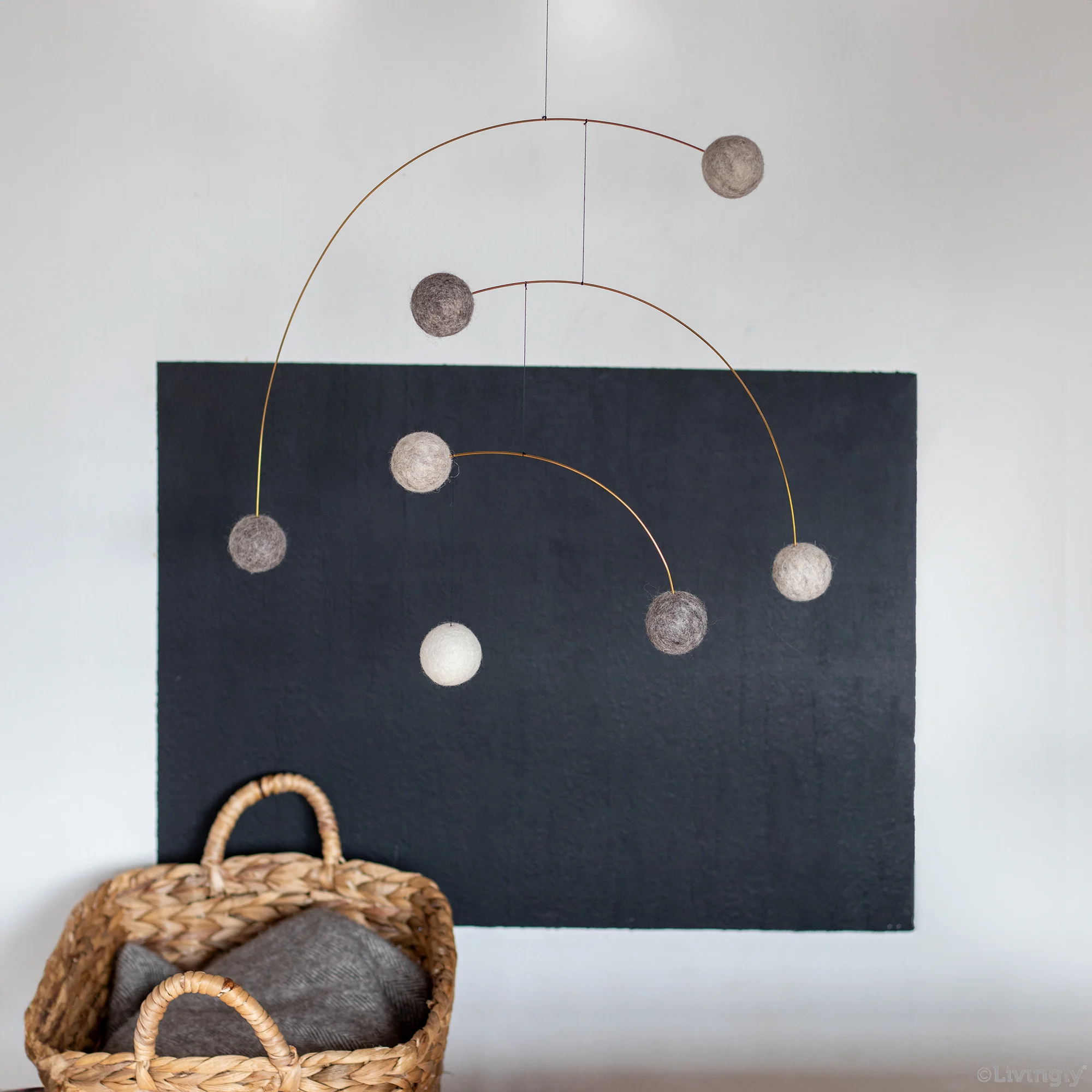 Livingly Mobile Bounce Mobile,Groß Natur von Livingly, ca. 45 x 40 cm