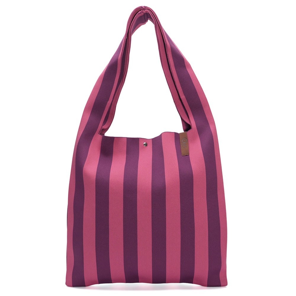 LOT83 Shopper Lois 129, Streifen Burgund, ca.  45 x 35 cm