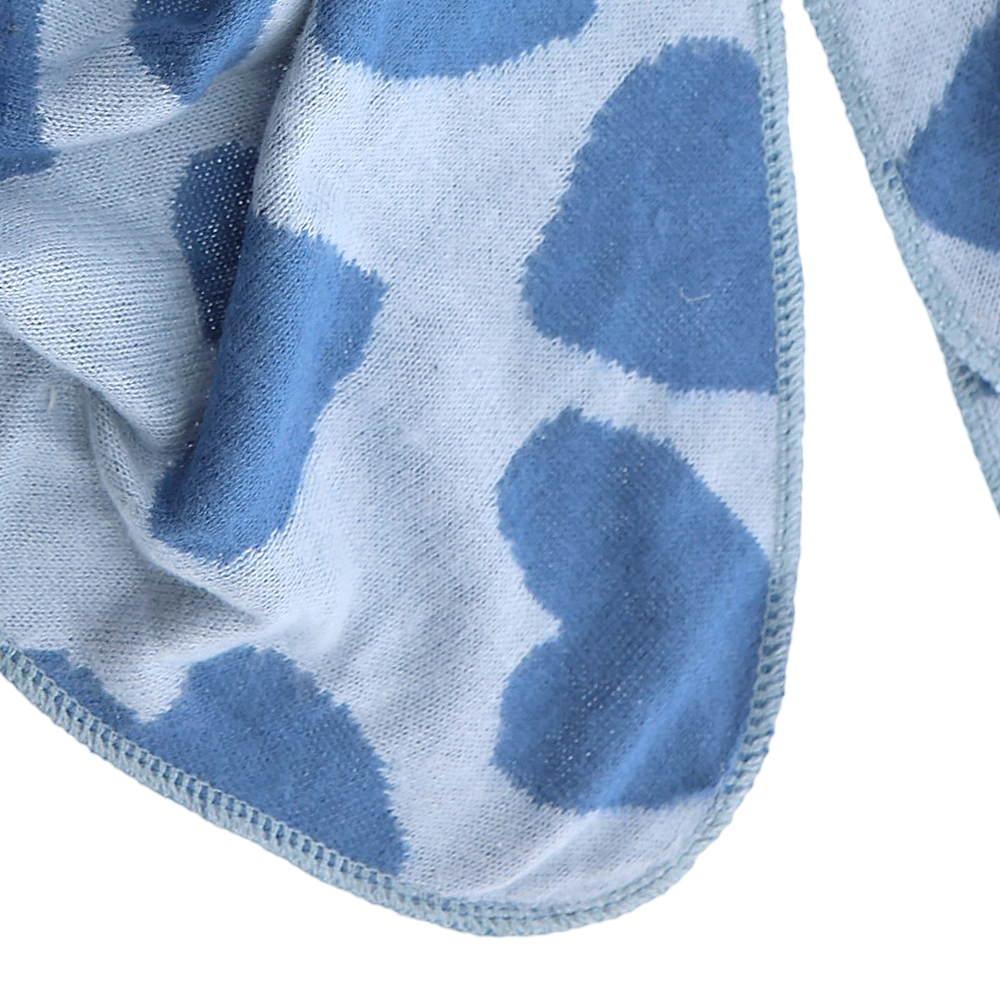 LOT83 Dreisschal Luna Blau mit Herzmotiv