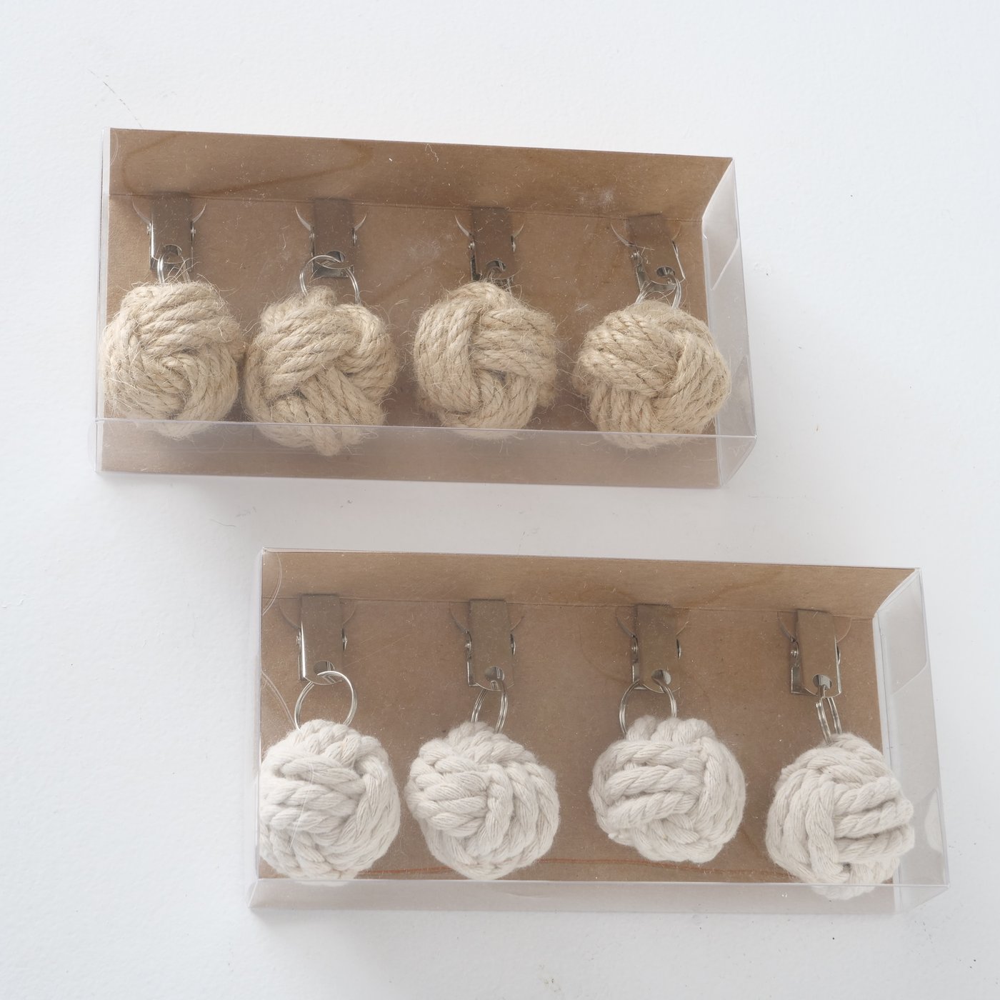 % Tischdeckenbeschwerer Knoten, creme, 4 er Set  , D. ca. 4,5 cm