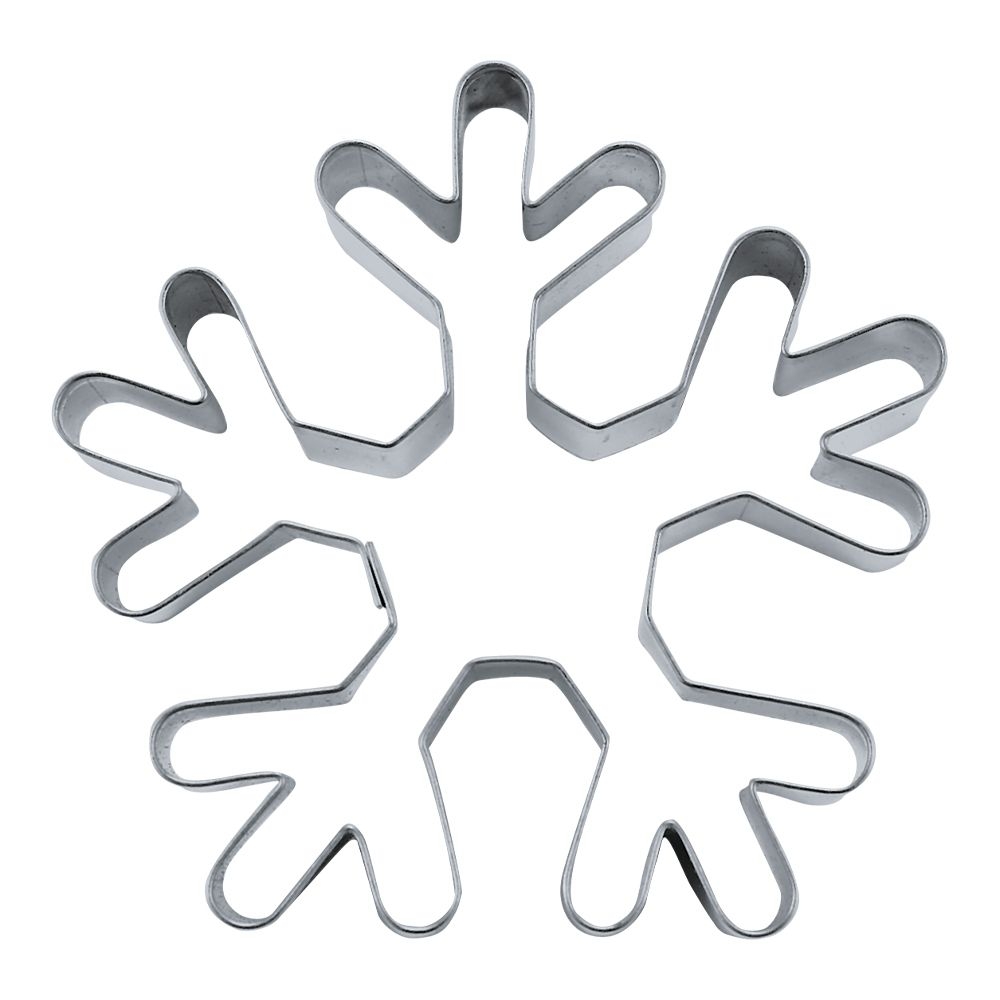 Ausstecherle Schneeflocke Edelstahl 6 cm  von Städter, Prägeausstecher