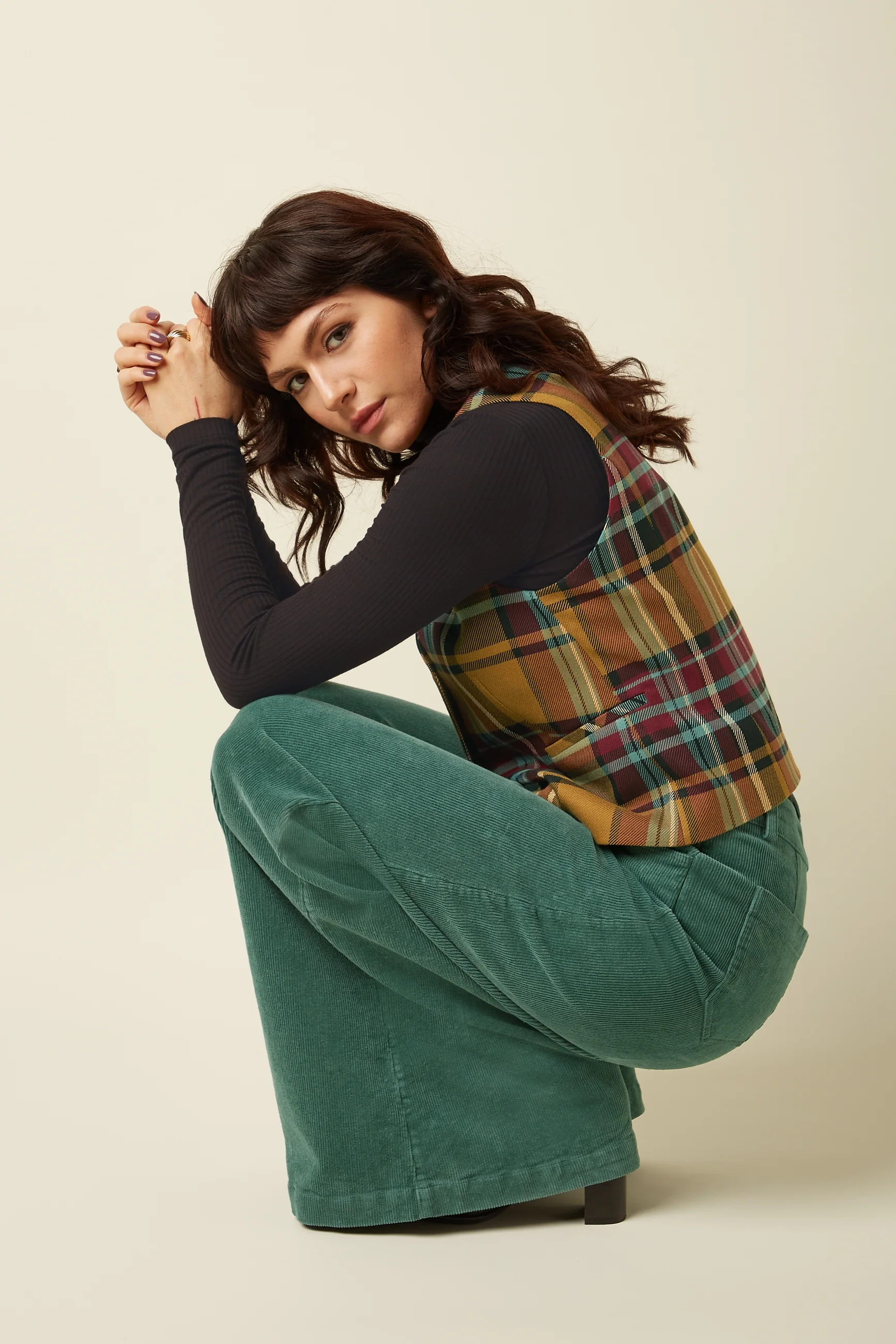 % King Louie Cord Hose Peppa Pants Corduroy, Farbe Matcha Green 