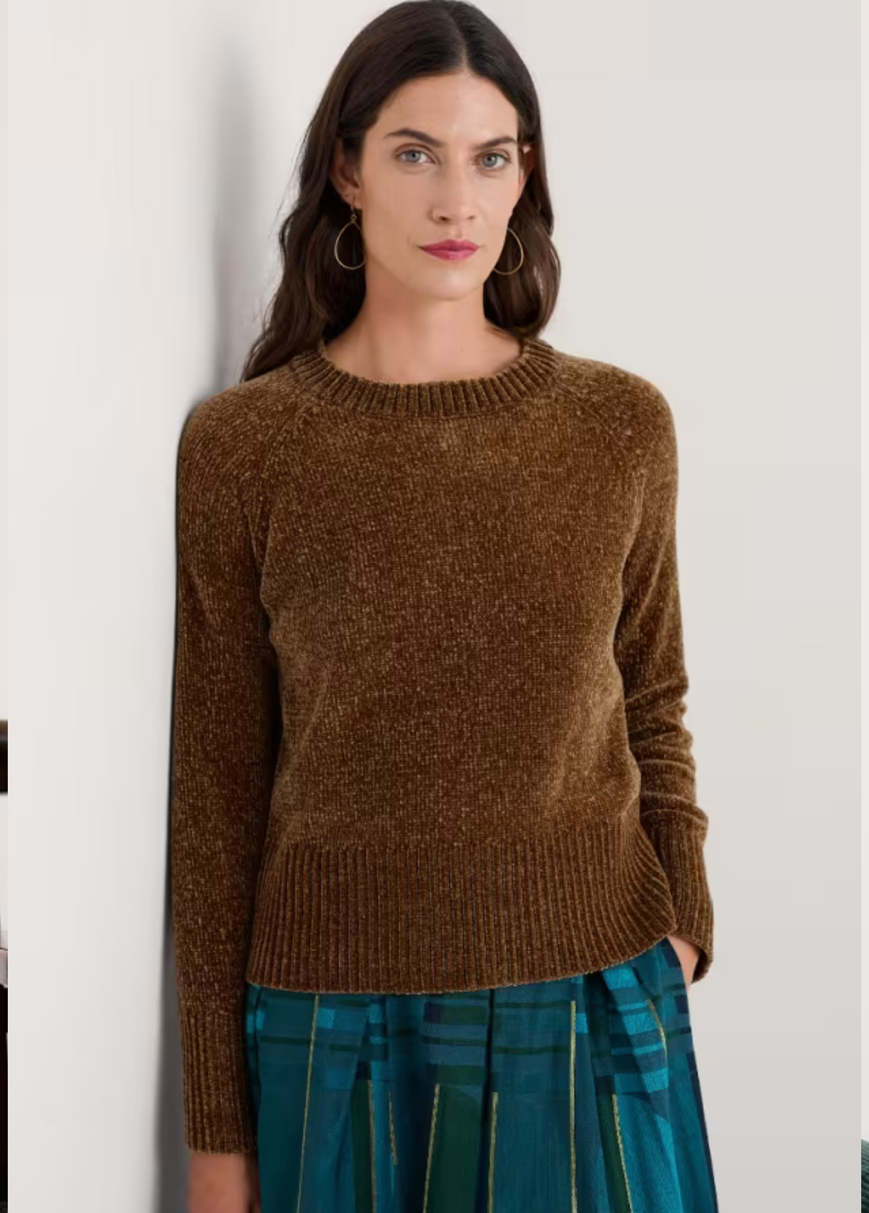 % SEASALT CORNWALL Pullover Chenille, Sycamore Crew Neck Jumper