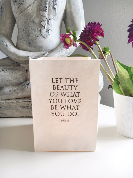 Wunderwort Lichttüte "Let the Beauty" Rumi