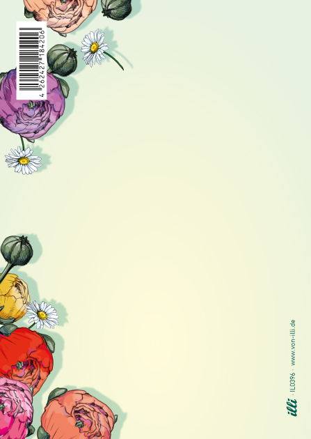 Postkarte -BLINI Blütenkranz von illi