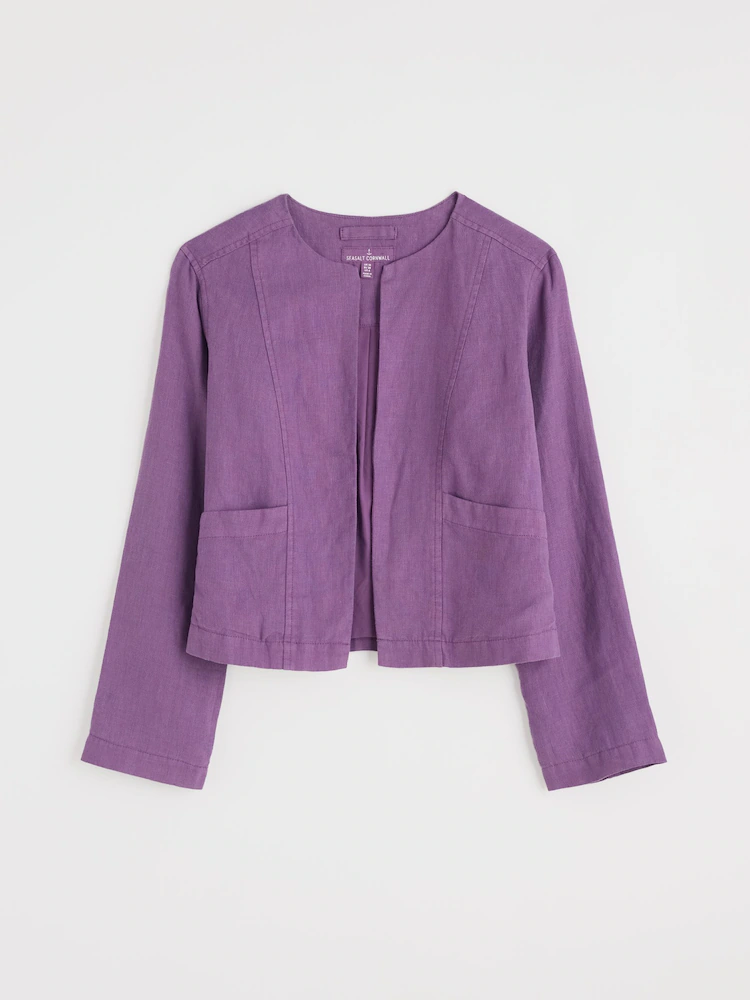 % SEASALT CORNWALL Leinenjacke Country Lane Linen Jacket, Farbe Light Damson