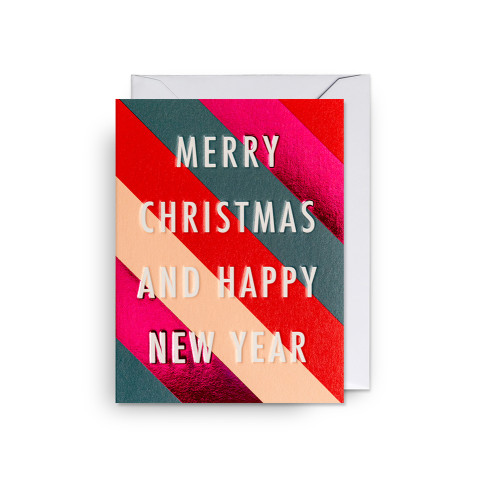 Mini-Grußkarte XMAS " Merry Christmas And Happy New Year" von Kelly Hyatt