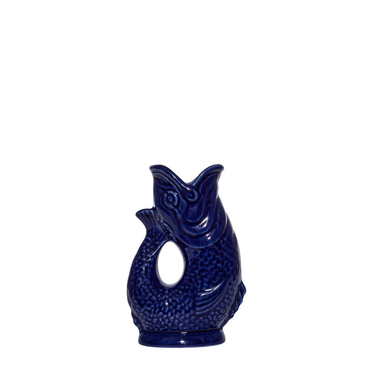 Gluckigluck  Fisch Vase MINI dunkelblau ca. 0,04 L, Höhe ca. 9 cm   