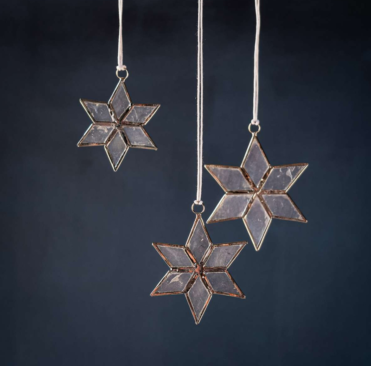 KLATT OBJECTS Stern STELLA, Farbe: Gold, Capiz Muschel in Tiffany Technik, Pro Stück
