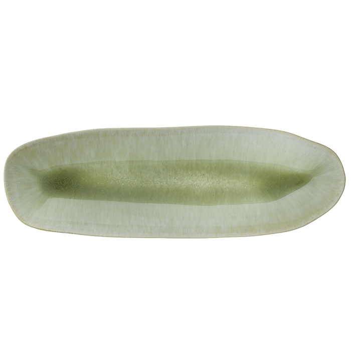 Bungalow Slim Tray Jazzy Laurel Green Large, ca. 	42 x 14 x 4,3 cm, schmale Platte grün