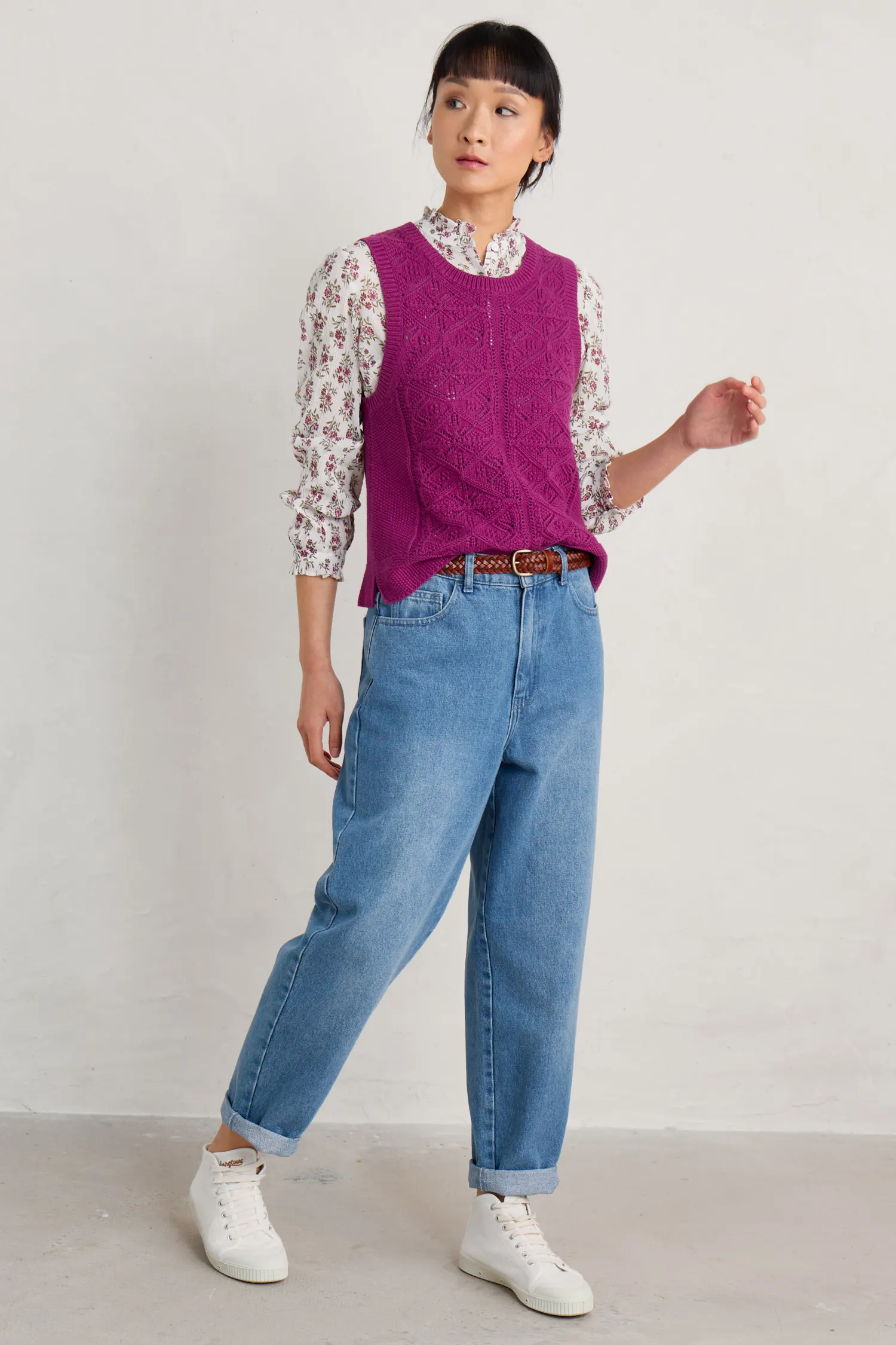 % SEASALT CORNWALL Pullunder Doe Path Vest-Cordial,  Bio-Baumwolle 