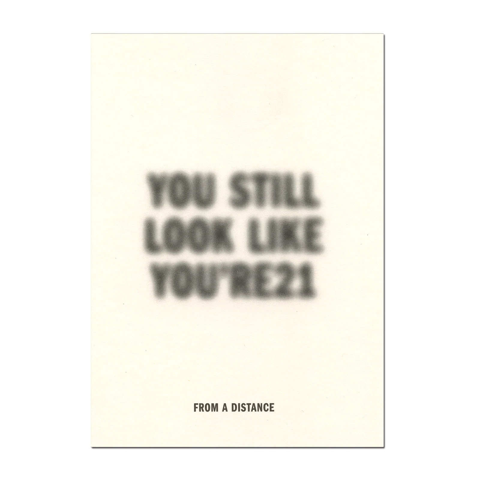 Postkarte "From a Distance Blurred" | Lustige Karte zum Geburtstag von Deli Cards