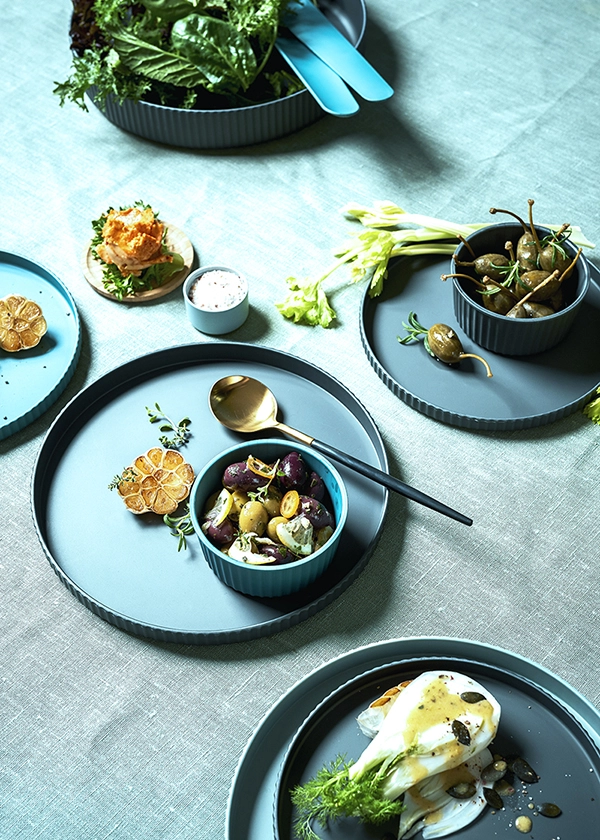 bioloco Nachhaltiger kleiner Teller aus PLA  - 20 x 2 cm - Kleiner Teller deluxe -powder blue