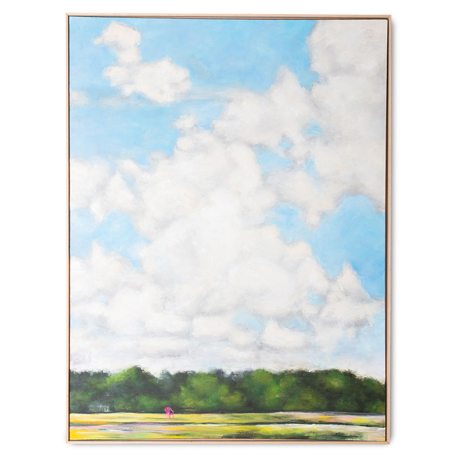 HKliving  Gerahmtes Bild " dutch sky" framed painting fresh natur120x160cm