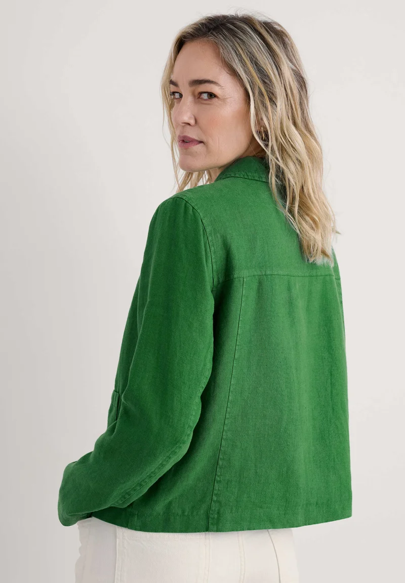 SEASALT CORNWALL Arame Leinenjacke, Farbe: Hedgerow, Leichte Jacke Grün