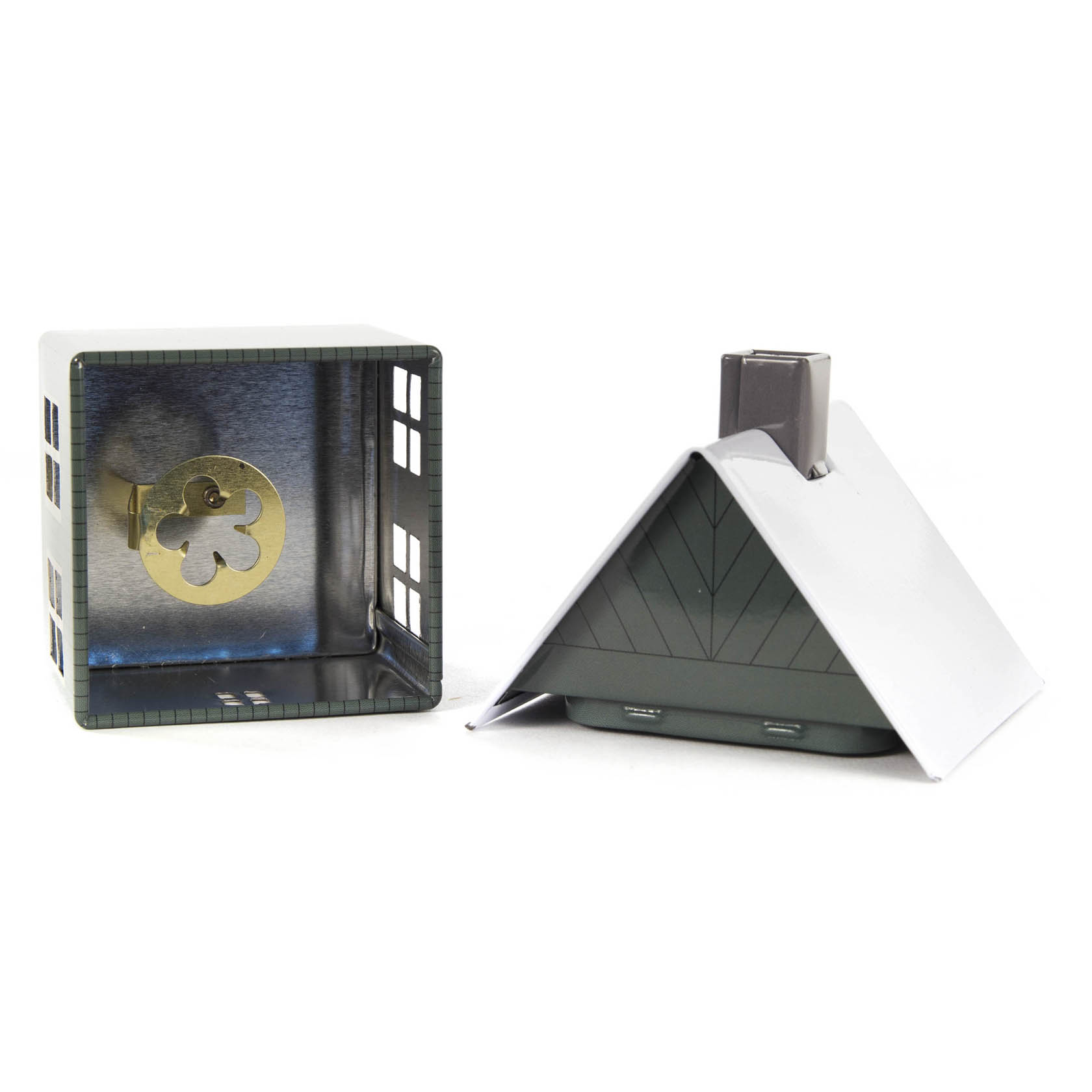 Räucherhaus Metall "Waldhaus" grün aus dem Erzgebirge ♥      