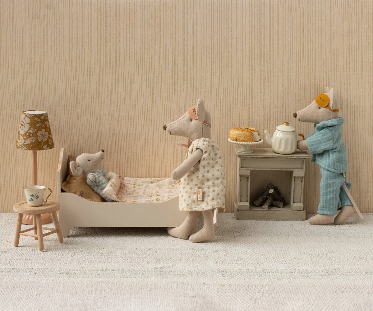 Maileg Bett, Maus - Creme