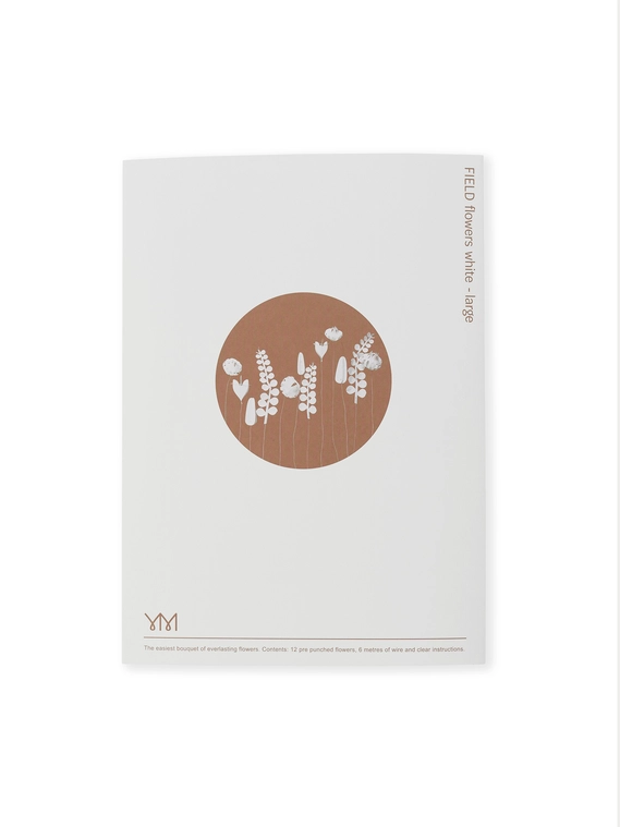 Jurianne Matter FIELD flowers large - WHITE, Bastelset 