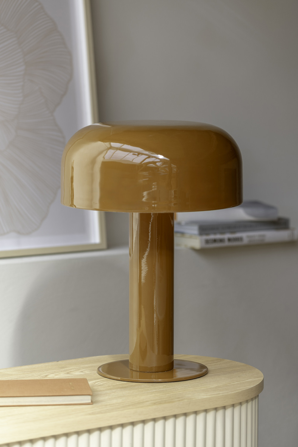 Tischlampe Fornido braun, Höhe ca. 42 cm, D. ca. 31 cm