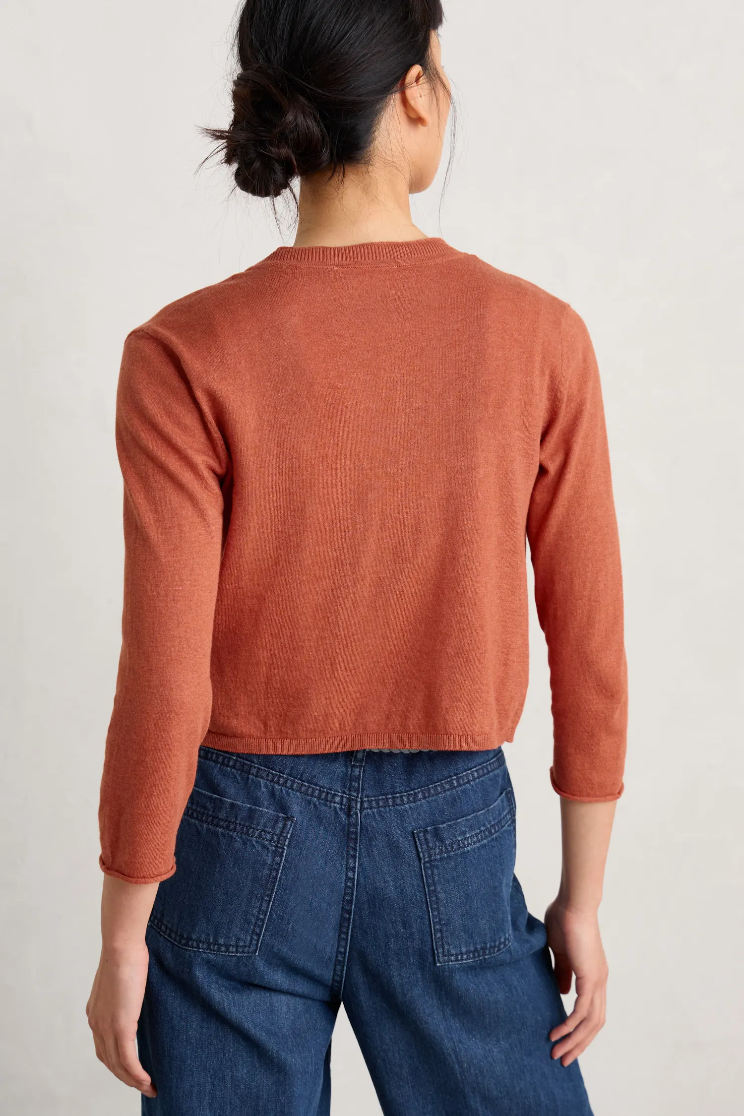 SEASALT CORNWALL Strickjacke / Cardigan VANESSA Organic Cotton Cardigan, Papaya