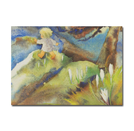 Mili Weber Postkarte Frühlingsspaziergang von Mili Weber, Taurus