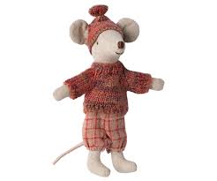 Maileg Wintermaus mit Skiset, Große Schwester - Rose