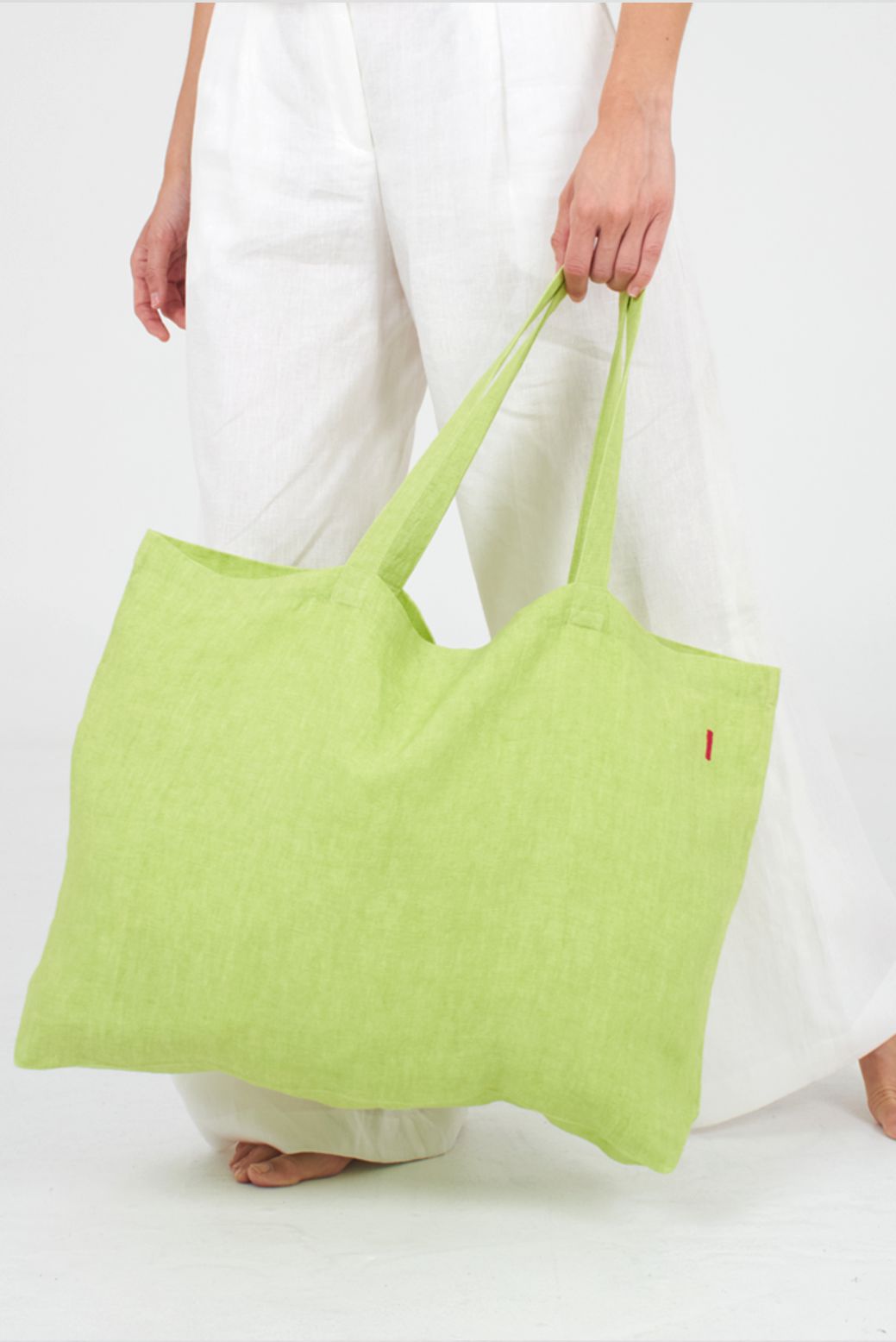 Tasche FRANCES Grün aus 100% Leinen von Shalls Barcelona