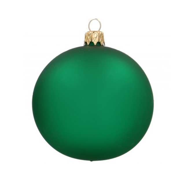 Weihnachtskugel UNI GRÜN transparent matt, D. ca. 8 cm