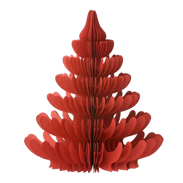 Bungalow Honeycomb Tannenbaum ANDINA, ca. 22 cm Ruby von Bungalow, Papier, Honeycomb Tree Andina H22cm Ruby