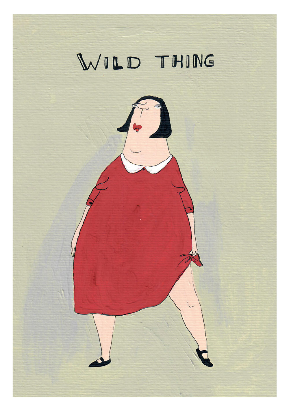 Postkarte kittiekatstudio Wild Thing  von kittiekatstudio