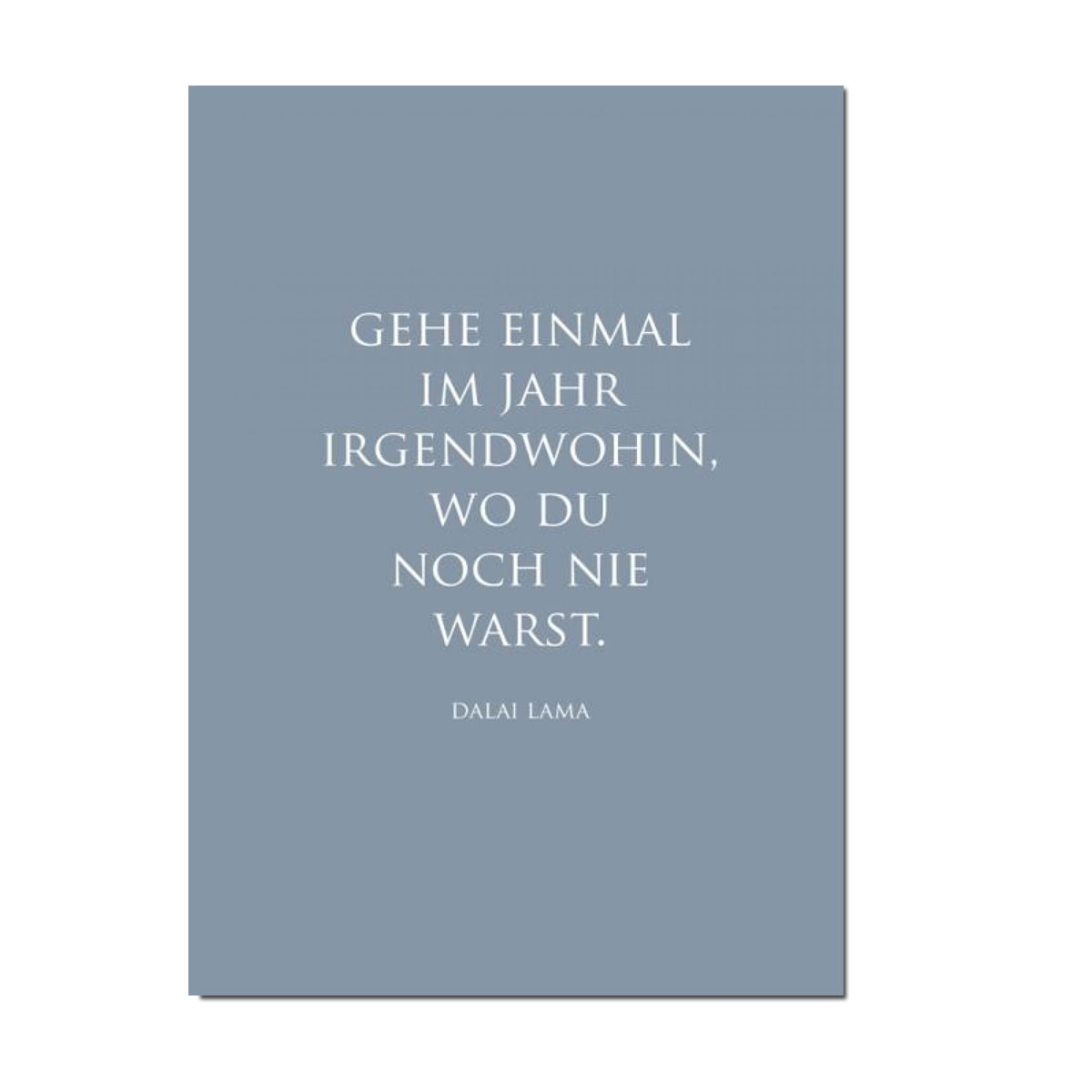 Wunderwort Postkarte "Einmal im Jahr" Dalai Lama